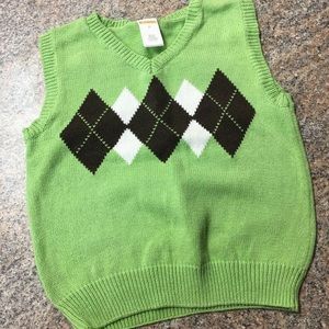 Gymboree outlet green argyle knit sweater vest